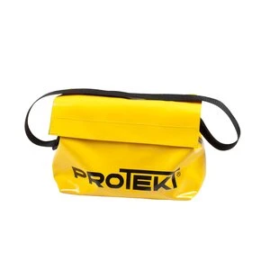קו חיים אופקי PROTEKT – תיק נשיאה מקורי בצבע צהוב לאחסון הרצועה והאביזרים.